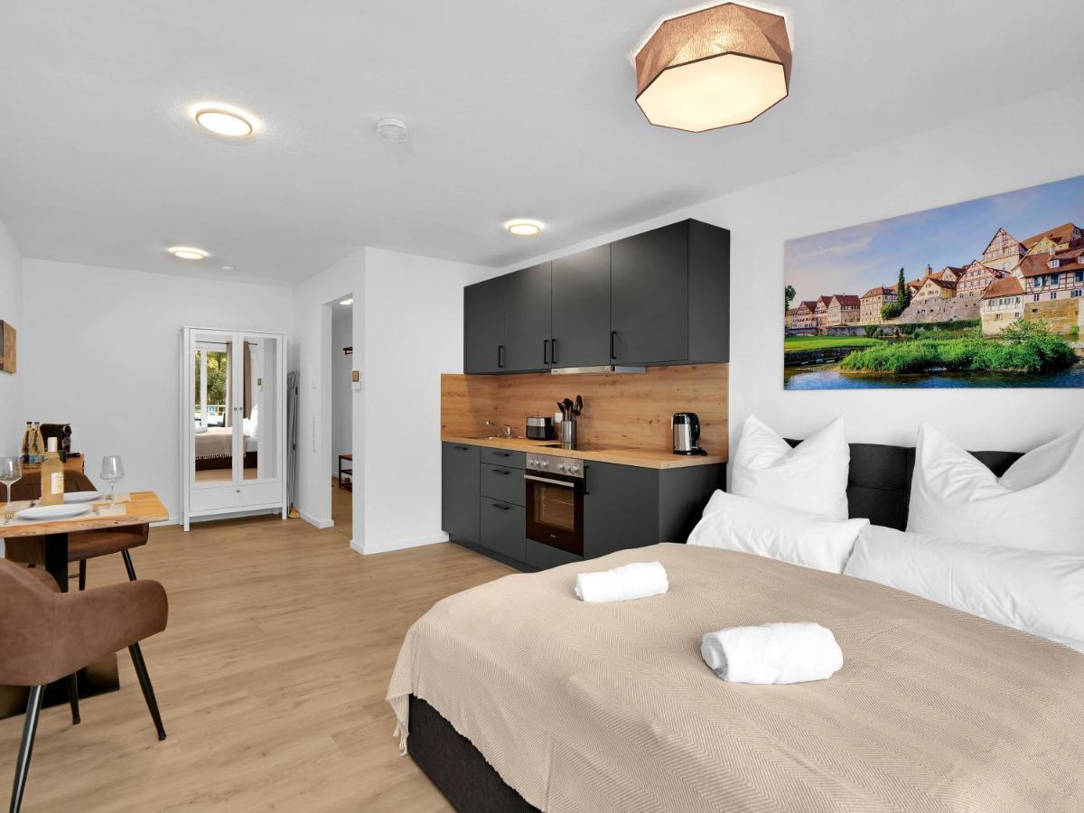 Inhome Studio Apartment - Kueche - Parken - Tv Schwäbisch Hall Dış mekan fotoğraf