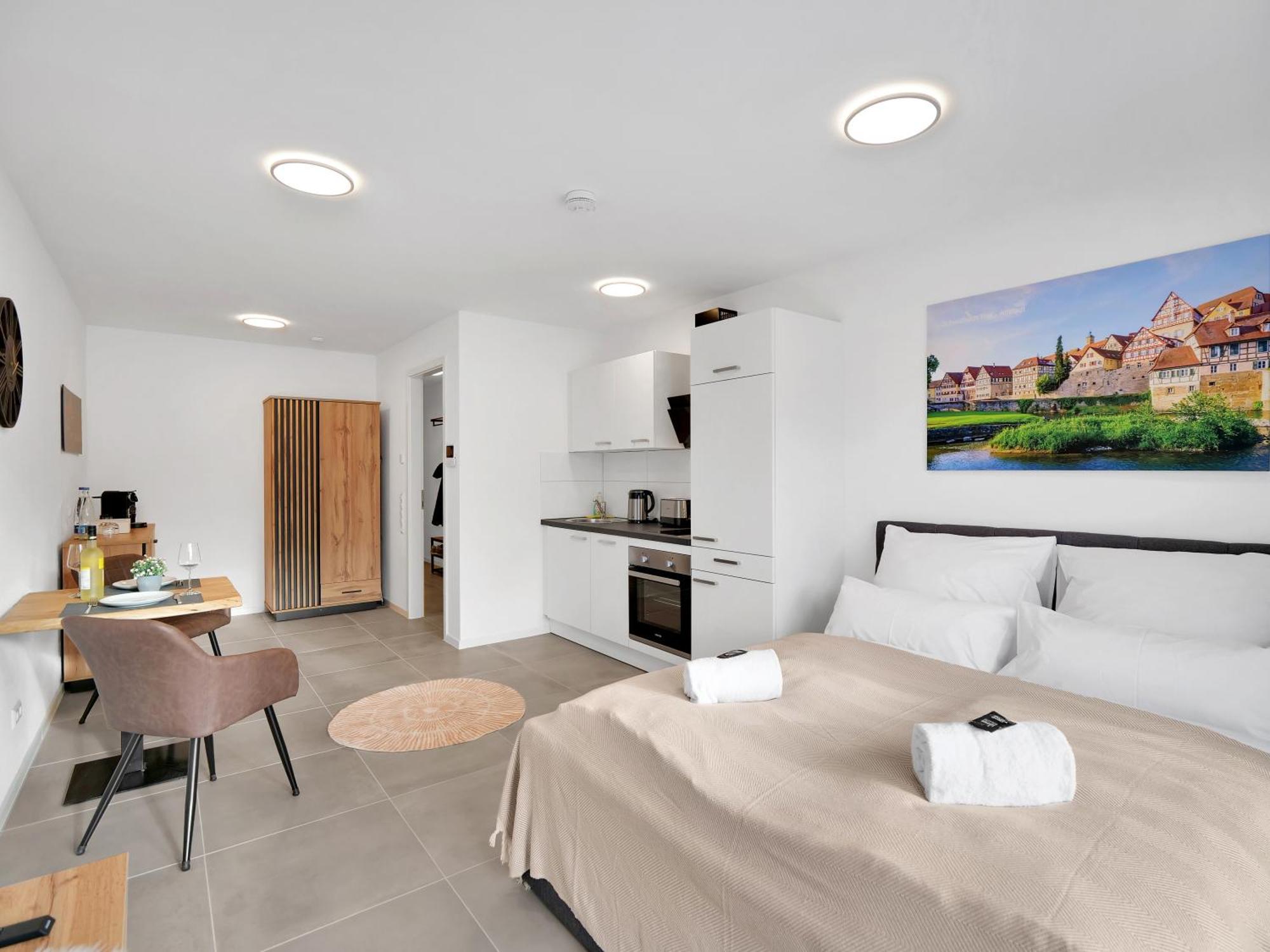 Inhome Studio Apartment - Kueche - Parken - Tv Schwäbisch Hall Dış mekan fotoğraf